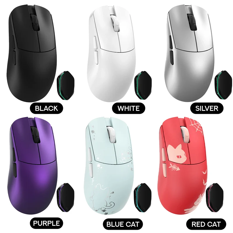 WLMouse Ying X 8K Magnesium Gaming Mouse (Black, White, Silver, Purple, Blue Cat, Red Cat)
