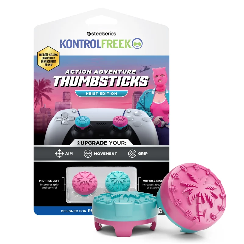 SteelSeries Kontrolfreek Action Adventure Thumbsticks Heist Edition for Playstation 5 / PS4 (8888-PS5)
