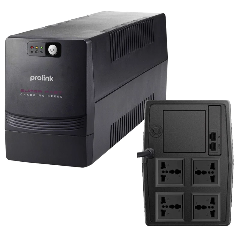 Prolink PRO1250SFCU-6N 1250VA 936W Super-Fast Charging Line Interactive UPS with Built-in AVR + 4x Universal Socket + USB Port