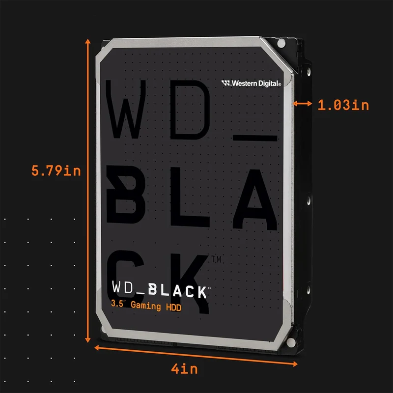 WD Black 10TB 7200 RPM 512MB Cache CMR 3.5" SATA Gaming Hard Drive (WD102FZBX)