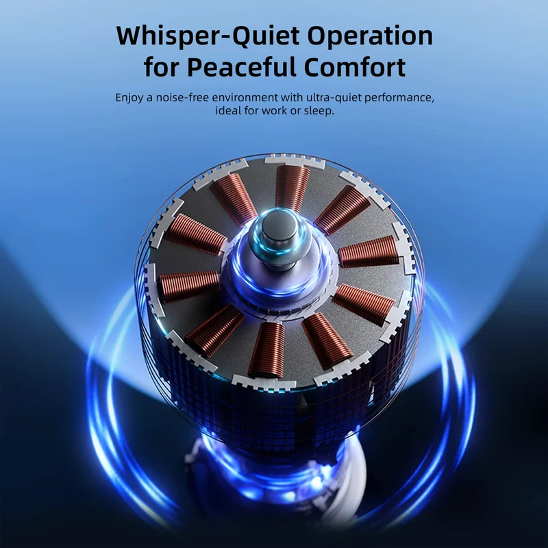 Vyvylabs S04 Digital Desktop Fan (Black, White, Pink) (S04-BK, S04-WH, S04-PK)