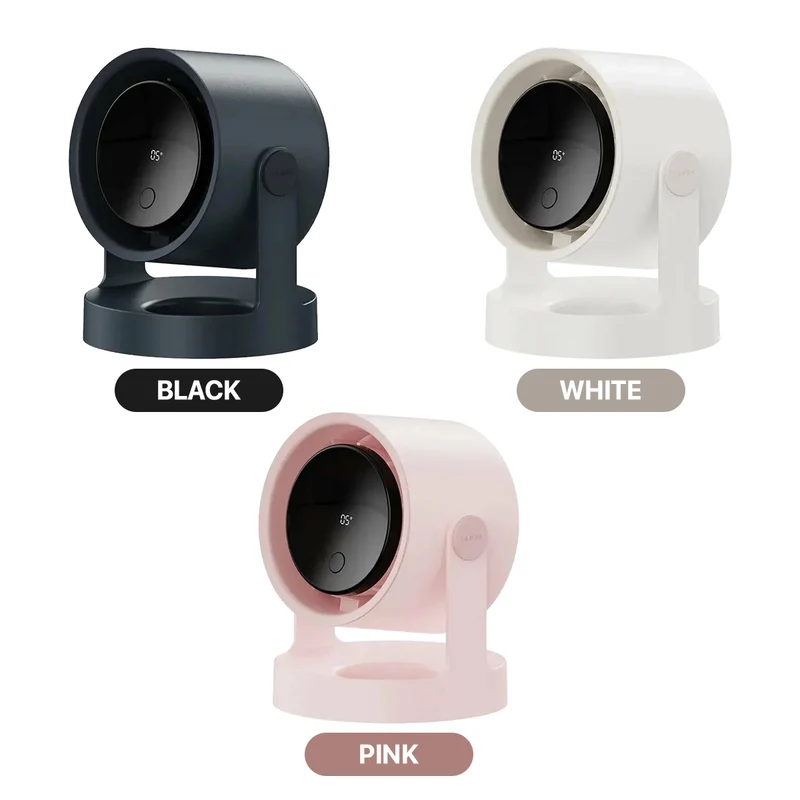 Vyvylabs S04 Digital Desktop Fan (Black, White, Pink) (S04-BK, S04-WH, S04-PK)