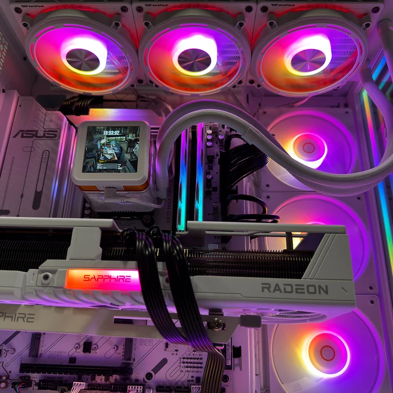 Ultra Magnium Gear White Desktop Gaming PC | AMD Ryzen 7 9850X3D | 32GB (2x16GB) RAM | 2TB SSD | RX 9070 XT | Windows 11 Pro