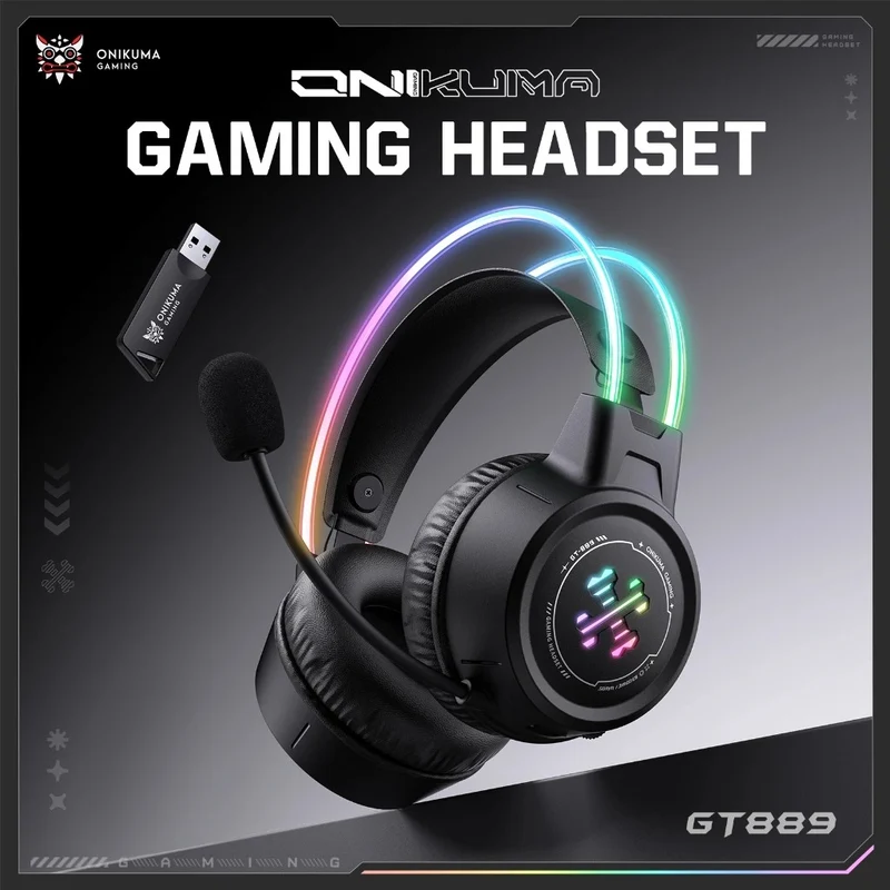 Onikuma GT889 Tri-Mode Gaming Headset (Black)