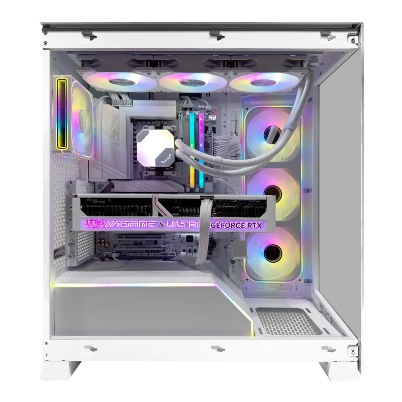 Ultra Hyperflow White Desktop Gaming PC | AMD Ryzen 7 9800X3D | 32GB (2x16GB) RAM | 2TB SSD | RTX 5070 Ti | Windows 11 Pro