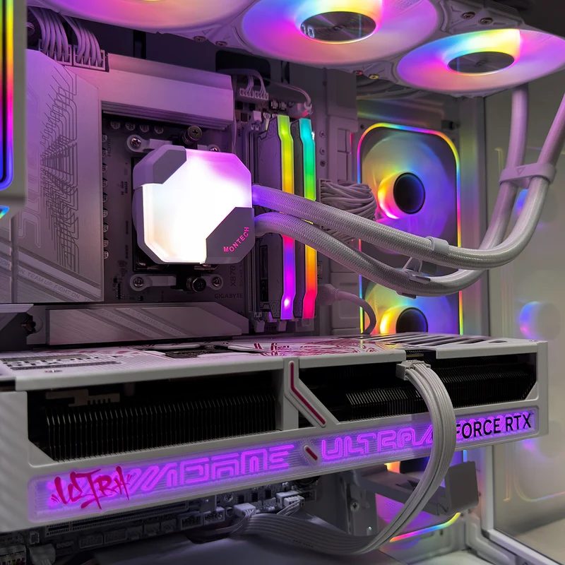 Ultra Hyperflow White Desktop Gaming PC | AMD Ryzen 7 9800X3D | 32GB (2x16GB) RAM | 2TB SSD | RTX 5070 Ti | Windows 11 Pro