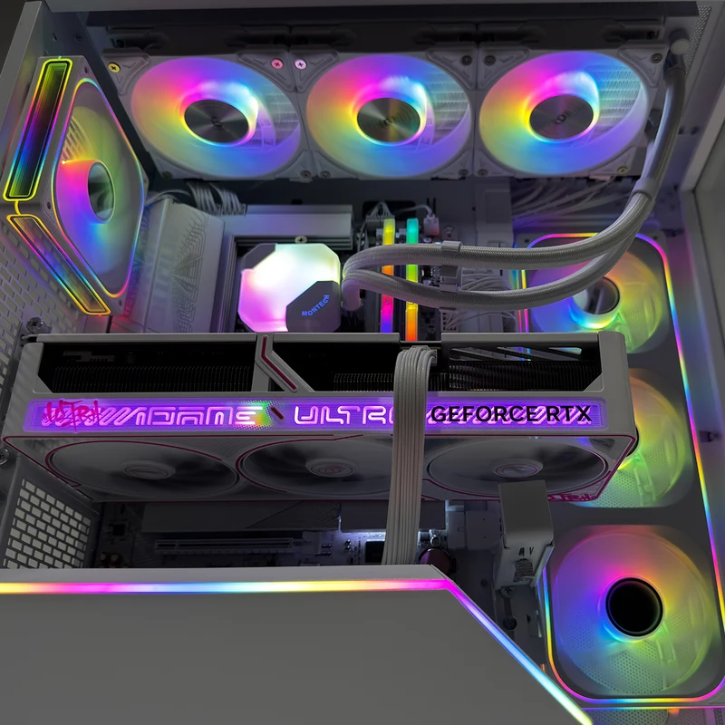 Ultra Hyperflow White Desktop Gaming PC | AMD Ryzen 7 9800X3D | 32GB (2x16GB) RAM | 2TB SSD | RTX 5070 Ti | Windows 11 Pro