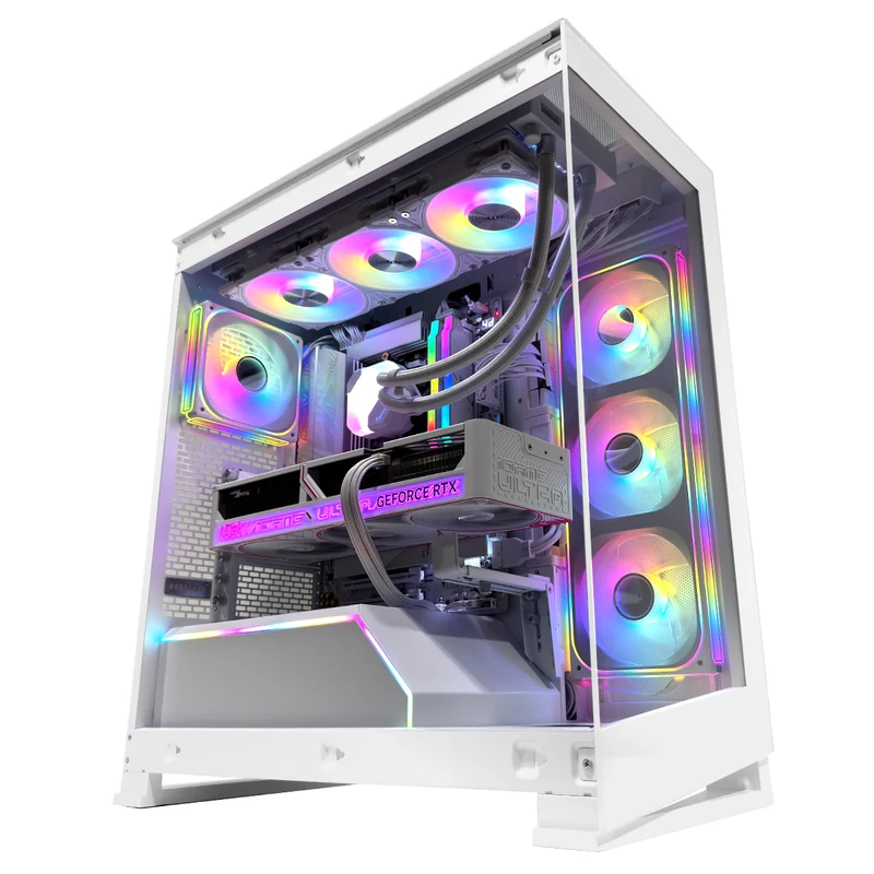 Ultra Hyperflow White Desktop Gaming PC | AMD Ryzen 7 9800X3D | 32GB (2x16GB) RAM | 2TB SSD | RTX 5070 Ti | Windows 11 Pro
