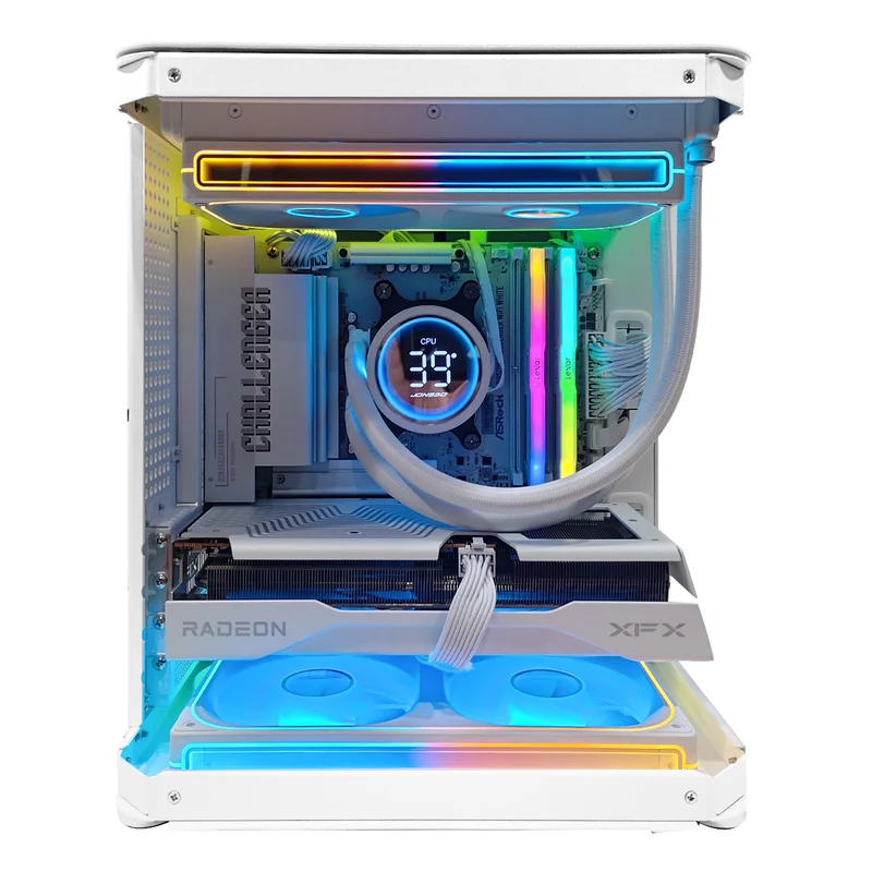 Sophos TK-1 White Desktop Gaming PC | AMD Ryzen 7 9700X | 32GB (2X16GB) RAM | 1TB SSD | RX 9060 XT | Windows 11 Pro