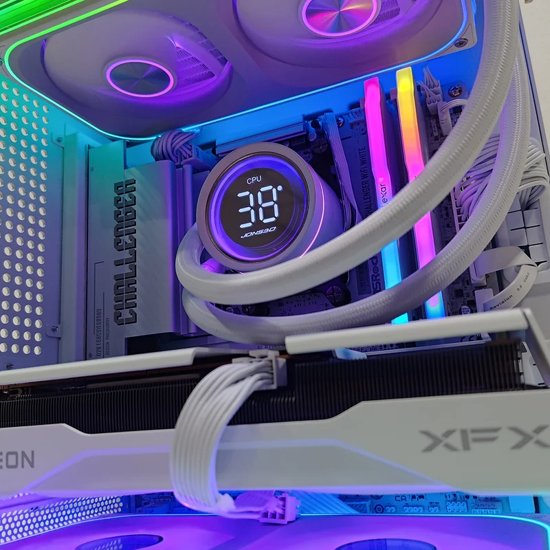 Sophos TK-1 White Desktop Gaming PC | AMD Ryzen 7 9700X | 32GB (2X16GB) RAM | 1TB SSD | RX 9060 XT | Windows 11 Pro