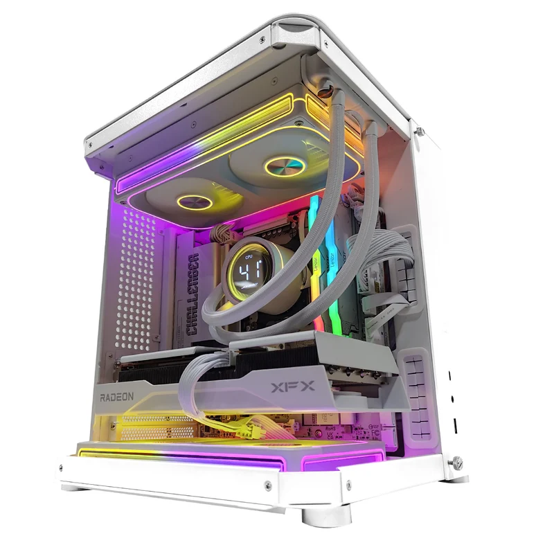 Sophos TK-1 White Desktop Gaming PC | AMD Ryzen 7 9700X | 32GB (2X16GB) RAM | 1TB SSD | RX 9060 XT | Windows 11 Pro