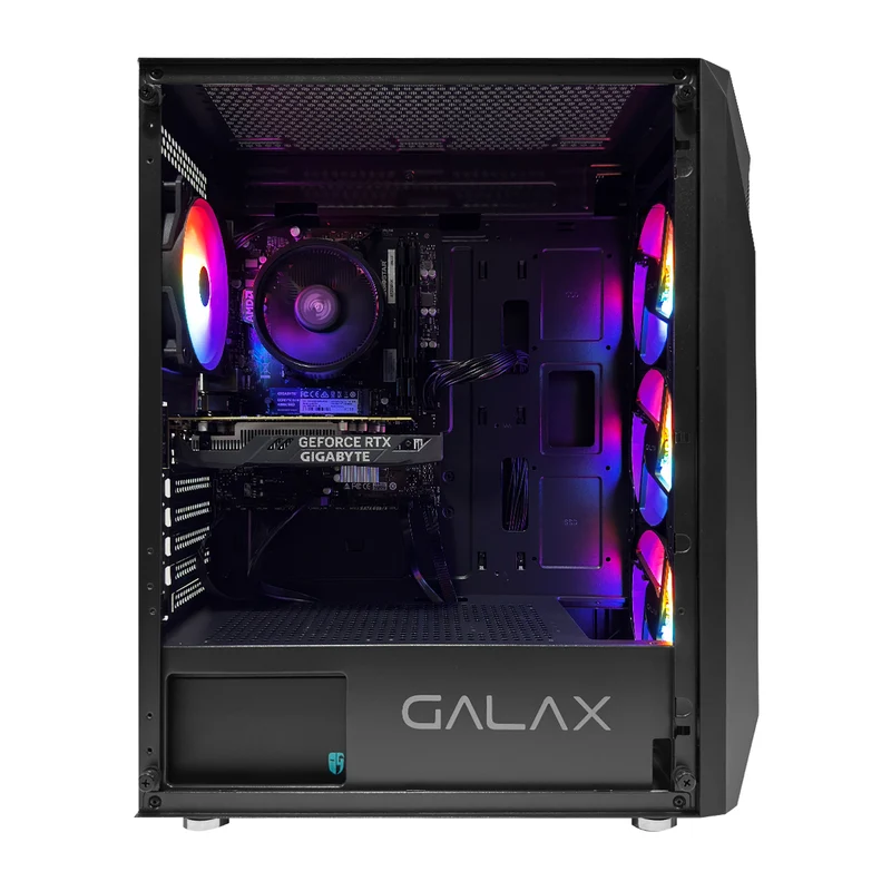Alpha Galax Revo Black Desktop Gaming PC | AMD Ryzen 5 5500 | 16GB (2x8GB) RAM | 500GB SSD | RTX 3050 | Windows 11 Pro
