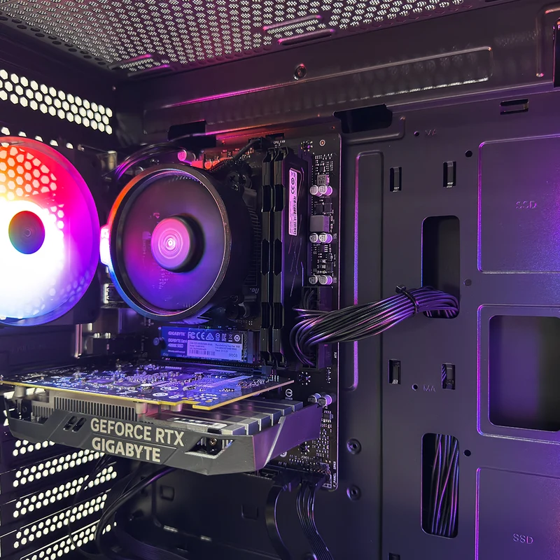 Alpha Galax Revo Black Desktop Gaming PC | AMD Ryzen 5 5500 | 16GB (2x8GB) RAM | 500GB SSD | RTX 3050 | Windows 11 Pro