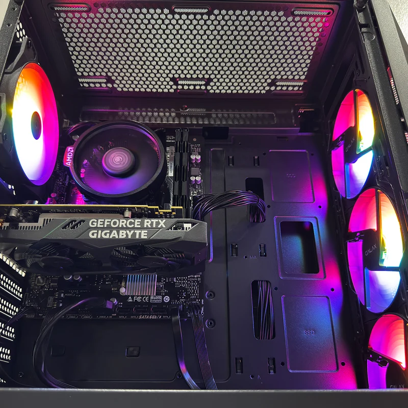Alpha Galax Revo Black Desktop Gaming PC | AMD Ryzen 5 5500 | 16GB (2x8GB) RAM | 500GB SSD | RTX 3050 | Windows 11 Pro