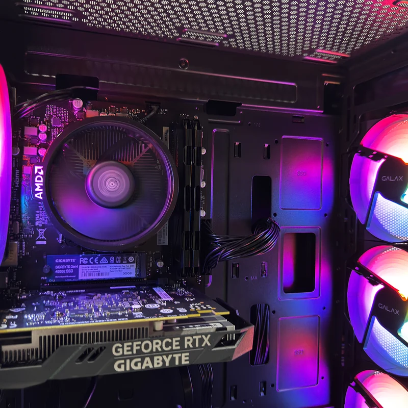 Alpha Galax Revo Black Desktop Gaming PC | AMD Ryzen 5 5500 | 16GB (2x8GB) RAM | 500GB SSD | RTX 3050 | Windows 11 Pro