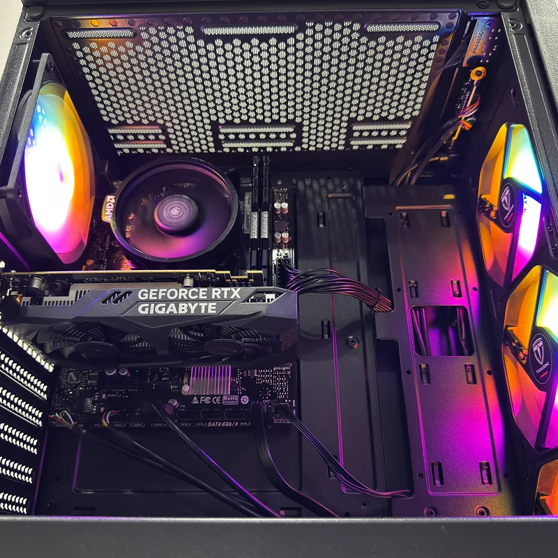 Alpha Breeze Black Desktop Gaming PC | AMD Ryzen 5 5500 | 16GB (2x8GB) RAM | 512GB SSD | RTX 3050 | Windows 11 Pro