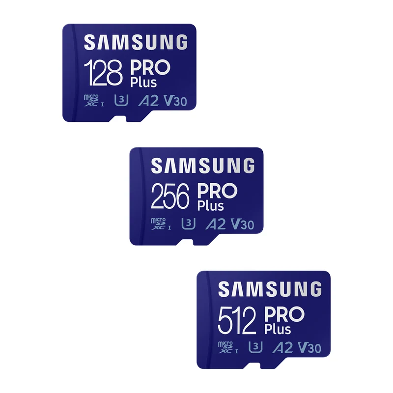 Samsung Pro Plus MicroSDXC UHS-I Card With Adapter (128GB, 256GB, 512GB)