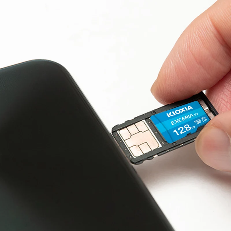 Kioxia Exceria G2 UHS-I U3 V30 4K A1 100MB/s Read MicroSD Memory Card with SD Adapter (128GB, 256GB) (LMEX2L128GG2, LMEX2L256GG2)