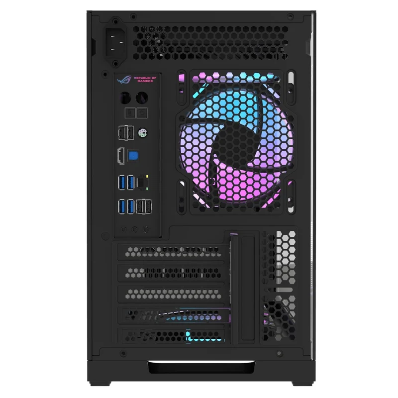 DarkFlash DS210 Luxury M-ATX Tempered Glass Side Panel PC Case (Black)