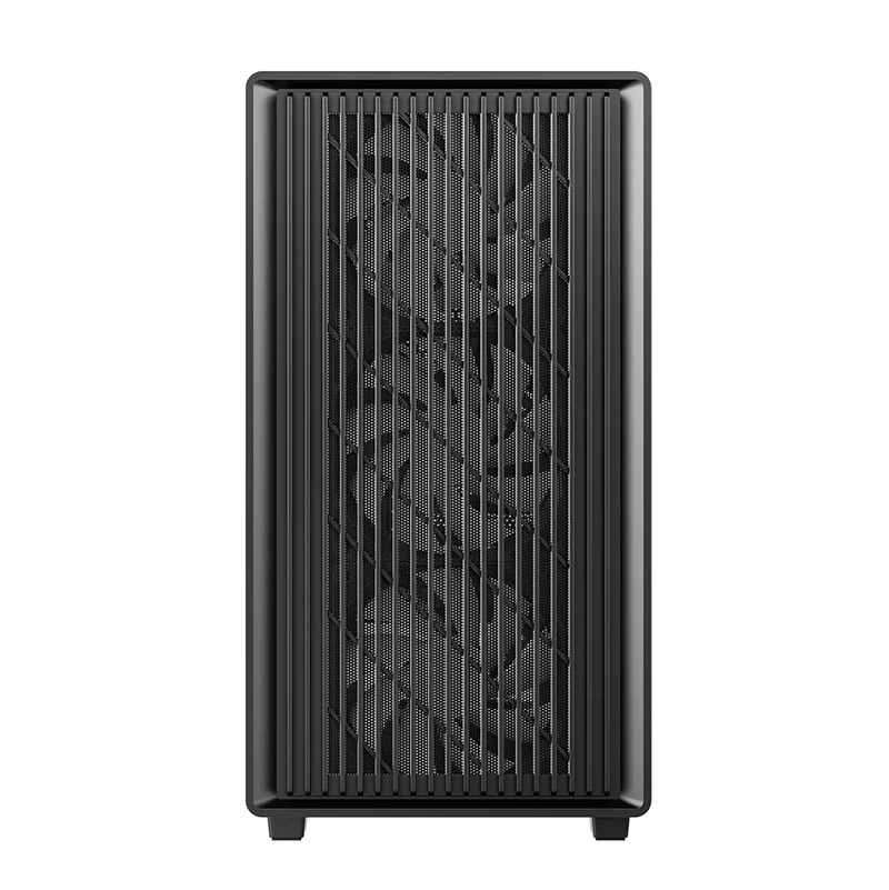 DeepCool CC350 4F Tempered Glass High-Airflow Micro-ATX / M-ATX PC Case (Black) (R-CC350BKANA4-G)