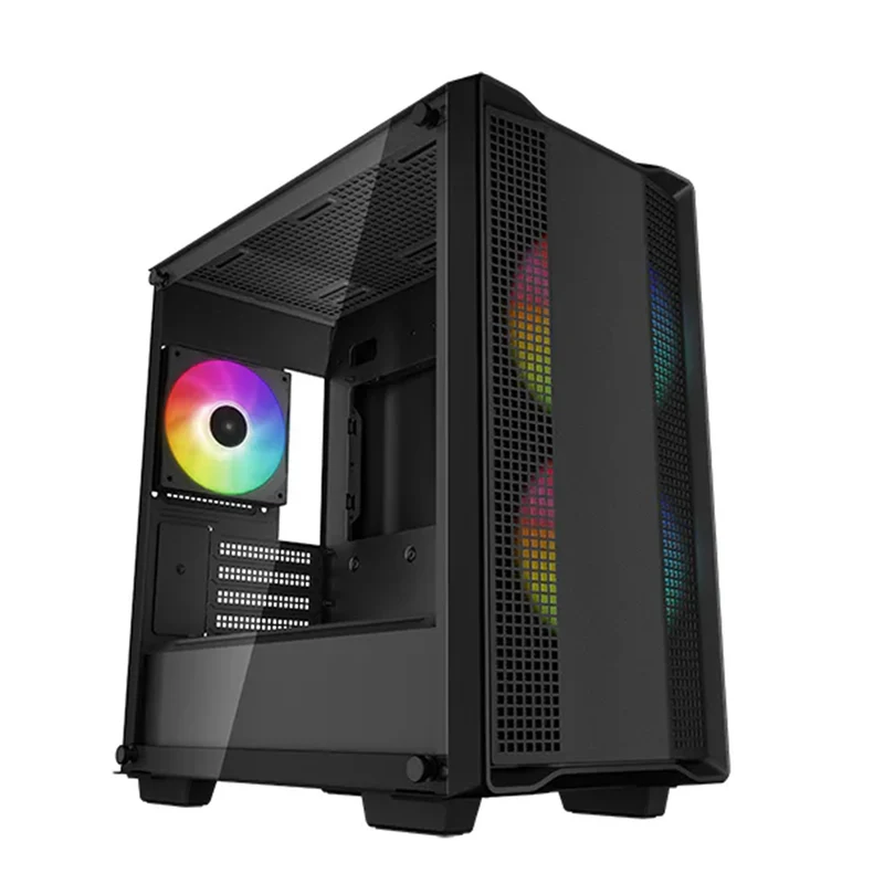 DeepCool CC360 ARGB Tempered Glass High-Airflow Micro-ATX / M-ATX PC Case (Black, White) (R-CC360-BKAPM3-G-1, R-CC360-WHAPM3-G-1)