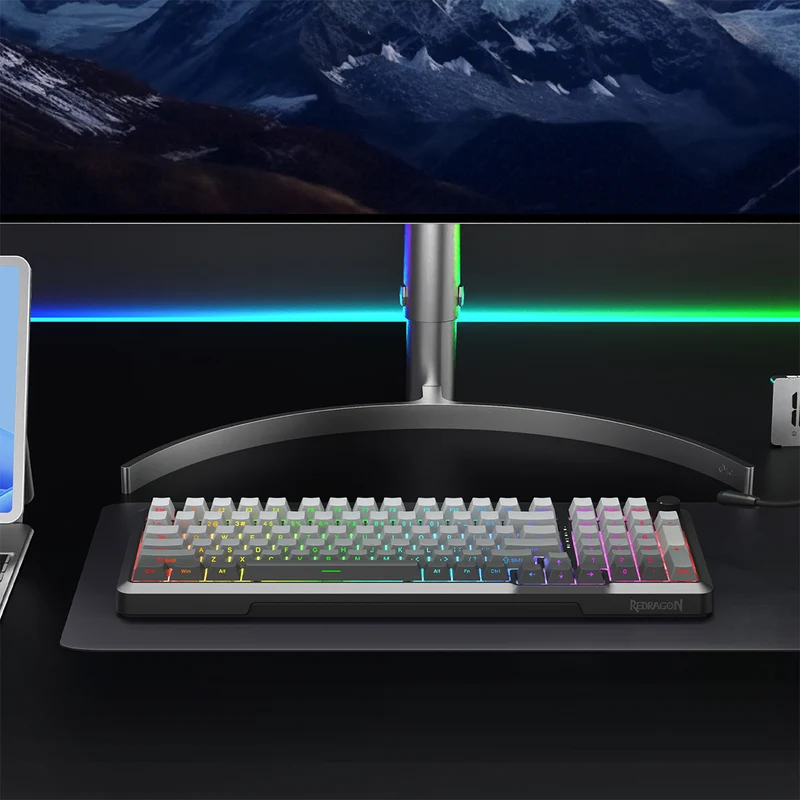 Redragon Bragi Pro Tri-Mode Wireless RGB Mechanical Keyboard (Gradient Gray) (K688SP-RGB-PRO)