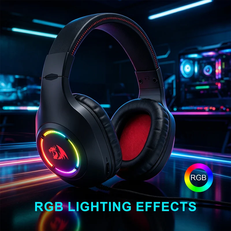 Redragon Nexus Lite Wired RGB Gaming Headset (Black) (H264)