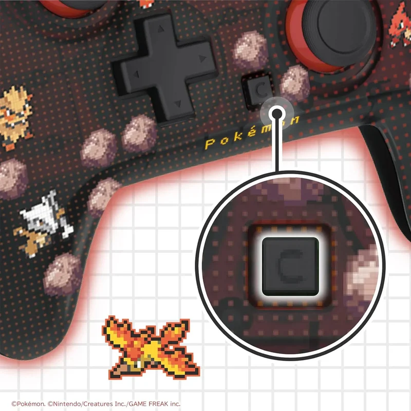 Hori Wired Horipad Turbo for Nintendo Switch 2 (Pokemon Pixel Green, Pokemon Pixel Red) (NSX-229A, NSX-228A)