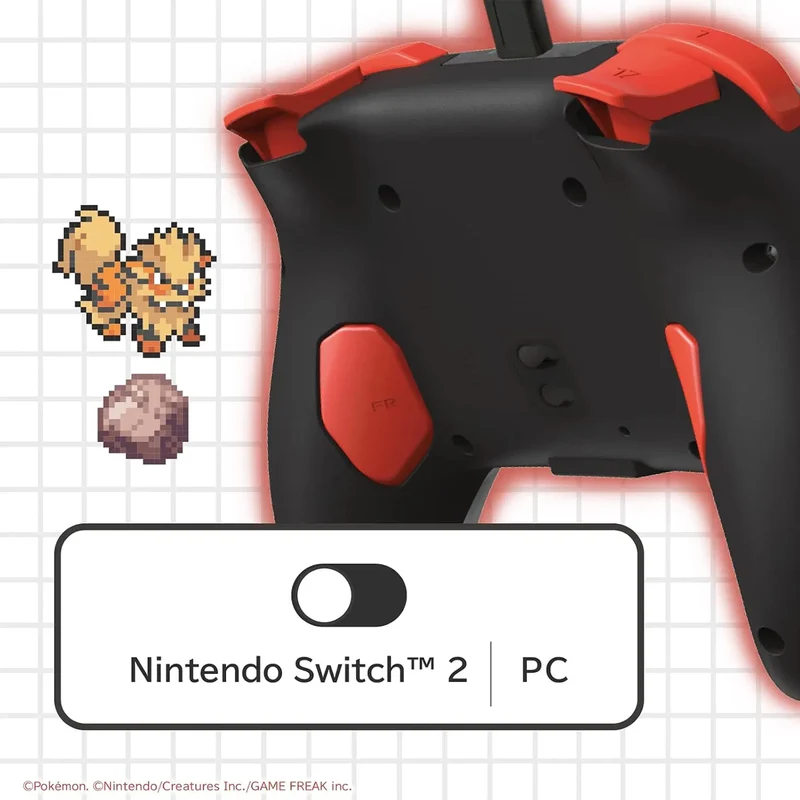 Hori Wired Horipad Turbo for Nintendo Switch 2 (Pokemon Pixel Green, Pokemon Pixel Red) (NSX-229A, NSX-228A)