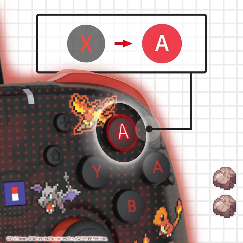 Hori Wired Horipad Turbo for Nintendo Switch 2 (Pokemon Pixel Green, Pokemon Pixel Red) (NSX-229A, NSX-228A)