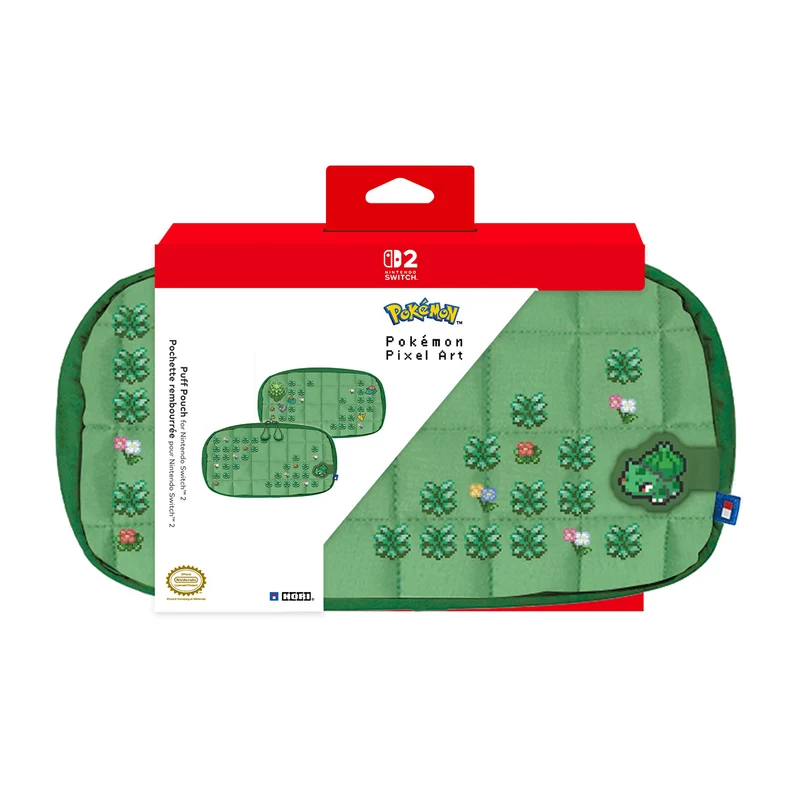 Hori Puff Pouch for Nintendo Switch 2 (Pokemon Pixel Red, Pokemon Pixel Green) (NSX-217A, NSX-192A)