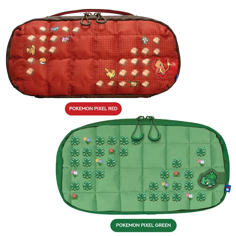 Hori Puff Pouch for Nintendo Switch 2 (Pokemon Pixel Red, Pokemon Pixel Green) (NSX-217A, NSX-192A)