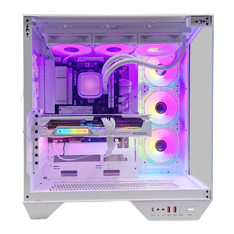 Optima Arcee White Desktop Gaming PC | AMD Ryzen 7 7800X3D | 32GB (2x16GB)RAM | 1TB SSD | RX 9070 XT | Windows 11 Pro