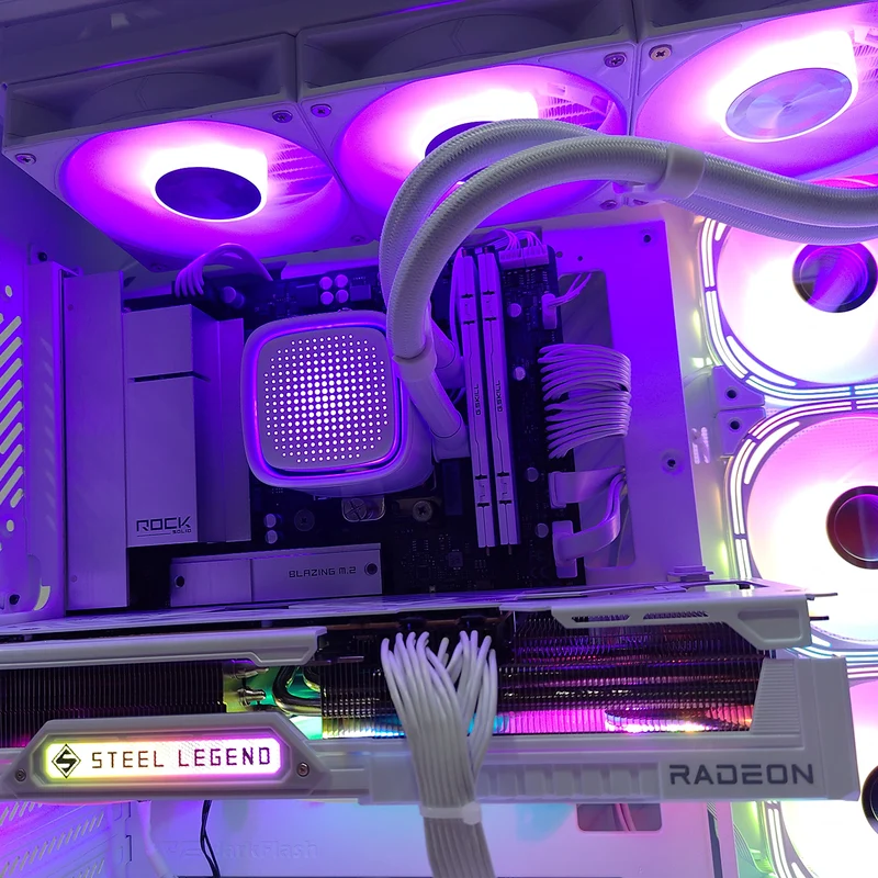 Optima Arcee White Desktop Gaming PC | AMD Ryzen 7 7800X3D | 32GB (2x16GB)RAM | 1TB SSD | RX 9070 XT | Windows 11 Pro