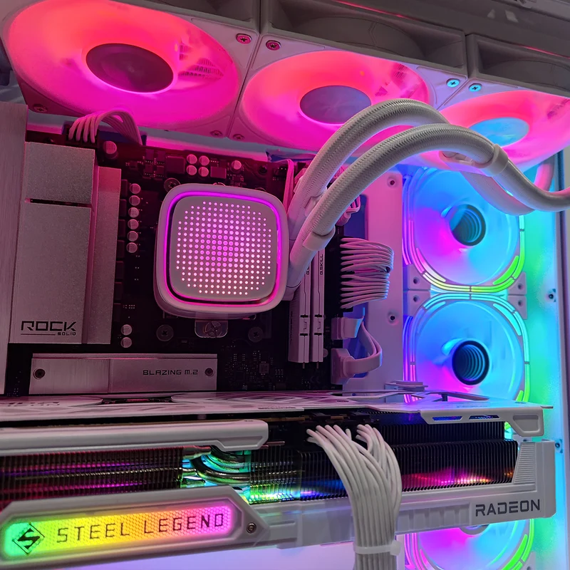 Optima Arcee White Desktop Gaming PC | AMD Ryzen 7 7800X3D | 32GB (2x16GB)RAM | 1TB SSD | RX 9070 XT | Windows 11 Pro