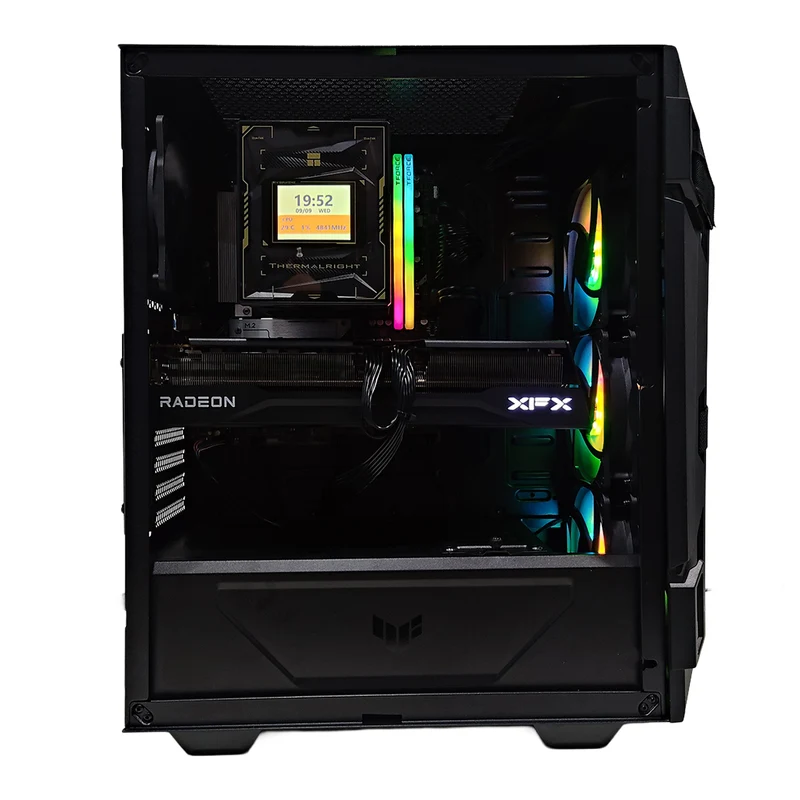 Optima GT301 Black Desktop Gaming PC | AMD Ryzen 7 7800X3D | 32GB (2X16GB) RAM | 1TB SSD | RX 9070 XT | Windows 11 Pro