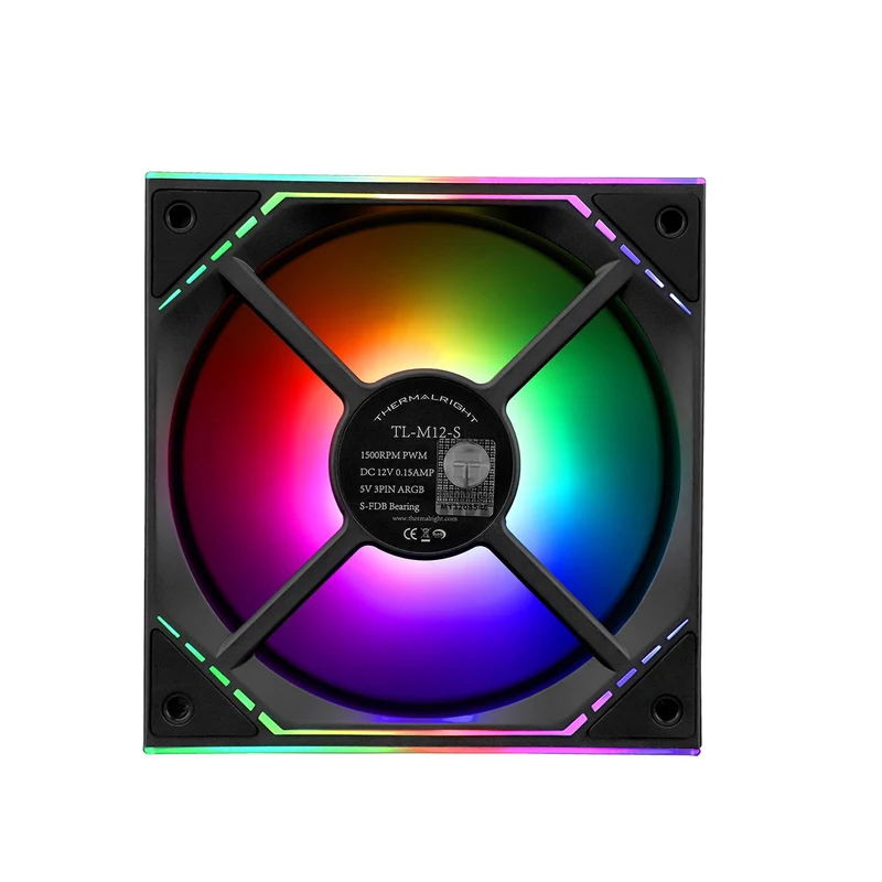 Thermalright TL-M12-S 120mm PWM ARGB Silent-Balance PC Case Fan (Black)