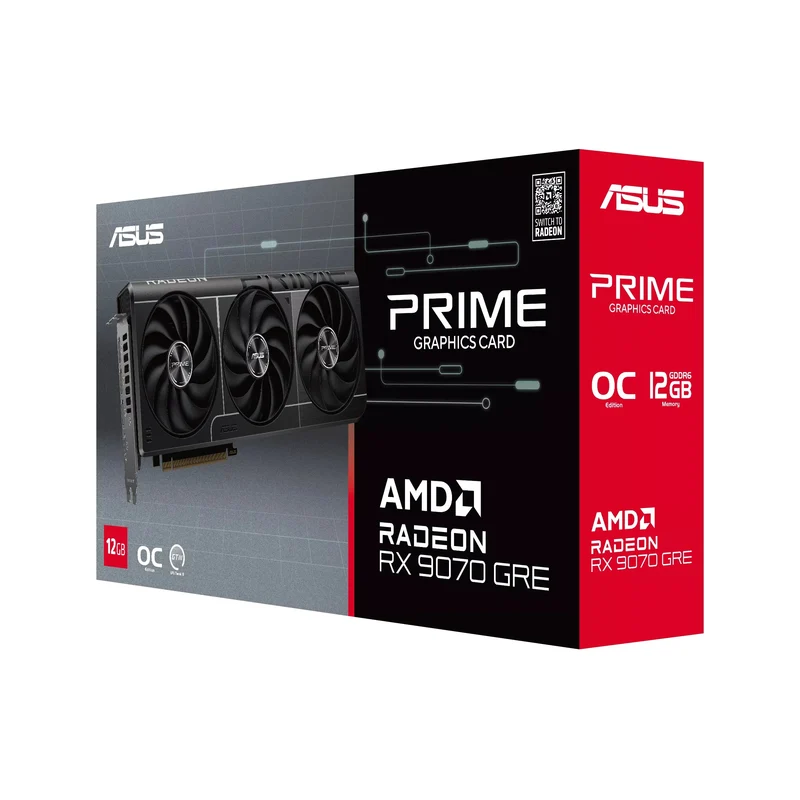Asus Prime Radeon RX 9070 GRE Evo OC Edition 12GB GDDR6 Graphics Card