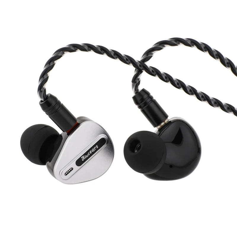 Kiwi Ears Airoso 1DD + 4BA Hybrid Driver In-Ear Monitor HiFi Gaming Earbuds with Detachable 2Pin Cables