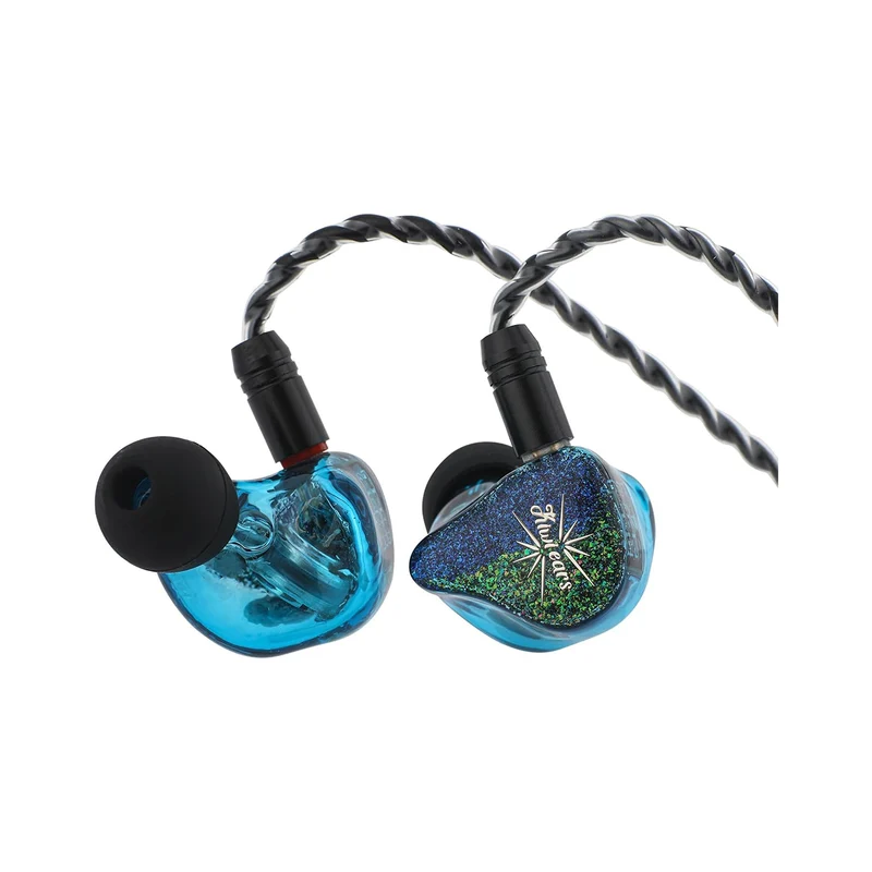 Kiwi Ears Forteza In-Ear Monitor 1BA + 2DD Hi-Fi Wired Earbuds for Gaming Three-way Passive Crossover with Detachable 0.78mm 2Pin IEM Cable (Blue)