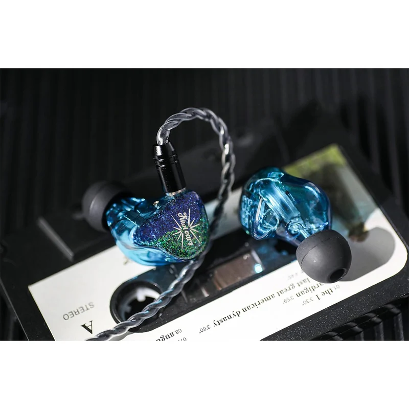 Kiwi Ears Forteza In-Ear Monitor 1BA + 2DD Hi-Fi Wired Earbuds for Gaming Three-way Passive Crossover with Detachable 0.78mm 2Pin IEM Cable (Blue)