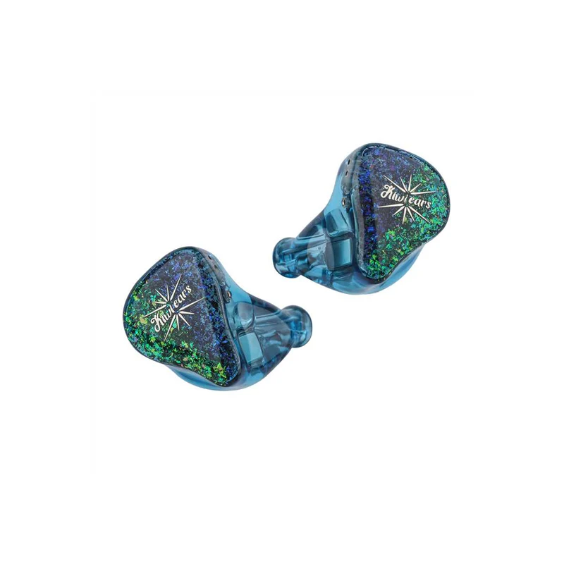 Kiwi Ears Forteza In-Ear Monitor 1BA + 2DD Hi-Fi Wired Earbuds for Gaming Three-way Passive Crossover with Detachable 0.78mm 2Pin IEM Cable (Blue)