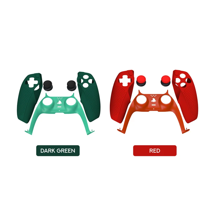 Dobe 3-in-1 Protection Kit for PS5 (Dark Green, Red) TP5-1529