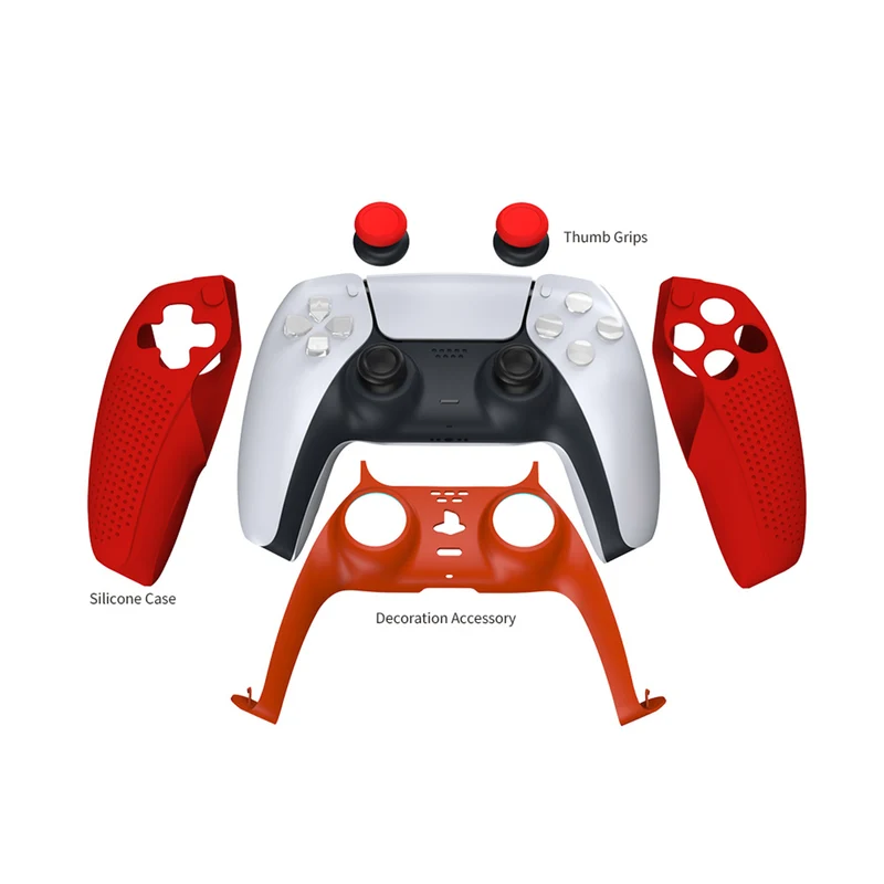 Dobe 3-in-1 Protection Kit for PS5 (Dark Green, Red) TP5-1529