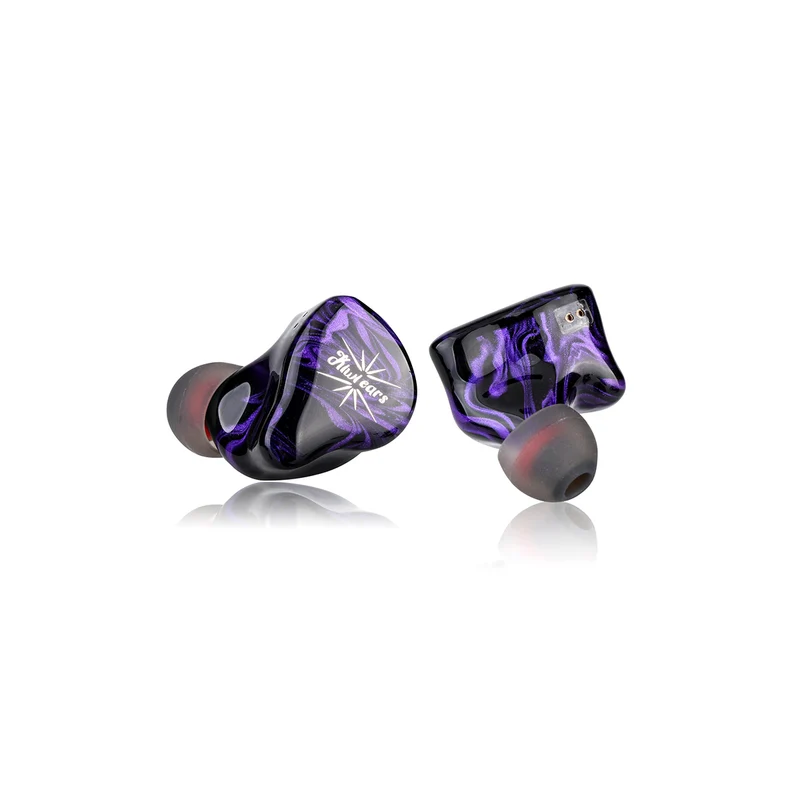 Kiwi Ears Quartet 2DD + 2BA Hybrid In-Ear Monitor Hi-Fi Earphones with Hand-crafted Resin Shell, Detachable OFC Silver-plated Cable