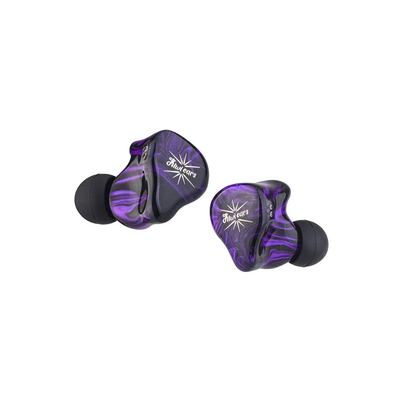Kiwi Ears Quartet 2DD + 2BA Hybrid In-Ear Monitor Hi-Fi Earphones with Hand-crafted Resin Shell, Detachable OFC Silver-plated Cable