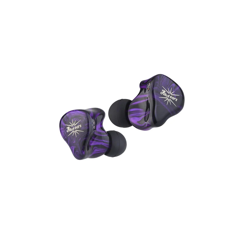 Kiwi Ears Quartet 2DD + 2BA Hybrid In-Ear Monitor Hi-Fi Earphones with Hand-crafted Resin Shell, Detachable OFC Silver-plated Cable