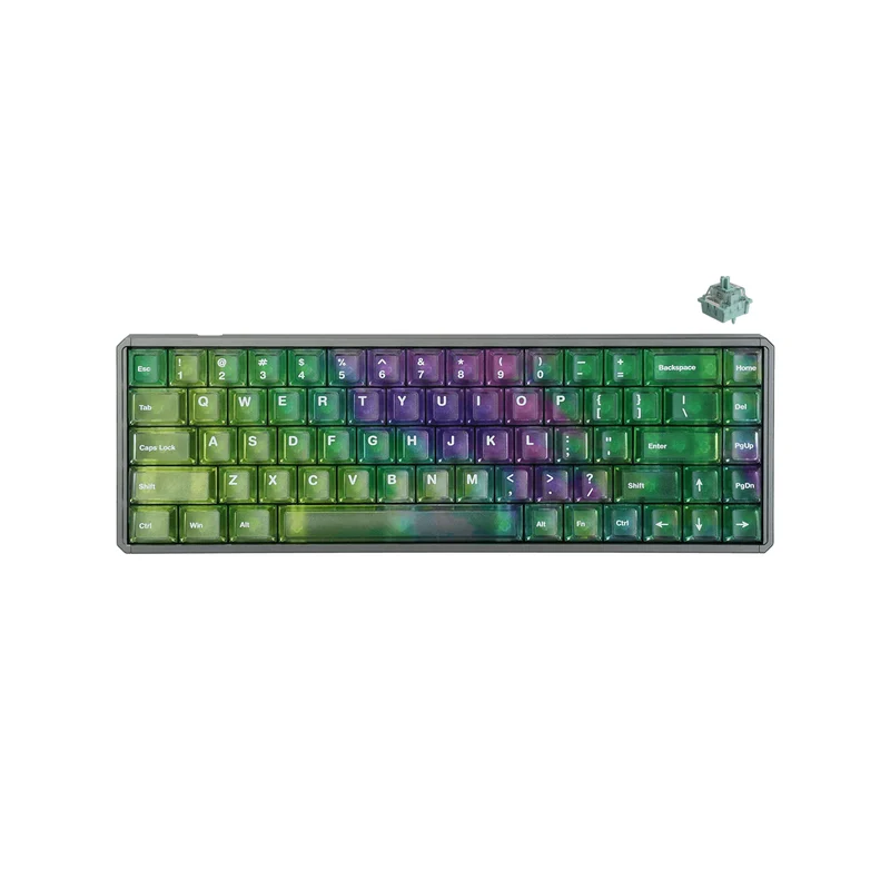 Akko MOD68 HE Aluminum Case Wired ARGB Magnetic Keyboard (Grey-Aurora) (Akko AstroAim Magnetic Switch) (02N-02I-05C-02G-02L-02K)