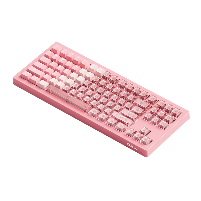 Akko 5087 V3 Tri-Mode RGB Hot-Swappable Magnetic Keyboard Gradient Hybrid Pink Transparent (AstroAim Switch) (018-052-03E-048-050)