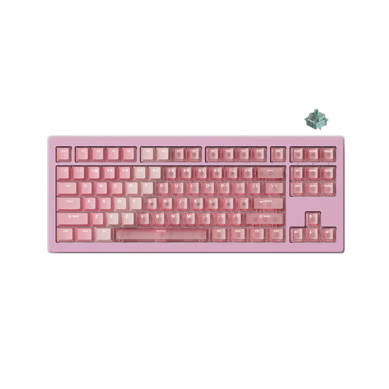 Akko 5087 V3 Tri-Mode RGB Hot-Swappable Magnetic Keyboard Gradient Hybrid Pink Transparent (AstroAim Switch) (018-052-03E-048-050)